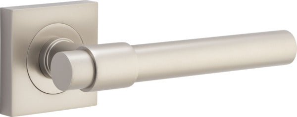 Helsinki Lever - Square Rose - Ella Grace - Iver - Satin Nickel - Door Levers