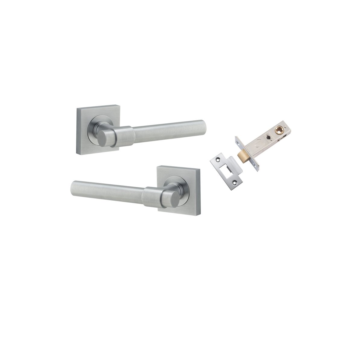 Helsinki Lever - Square Rose - Ella Grace - Iver - Brushed Chrome - Door Levers