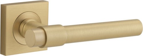 Helsinki Lever - Square Rose - Ella Grace - Iver - Brushed Brass - Door Levers