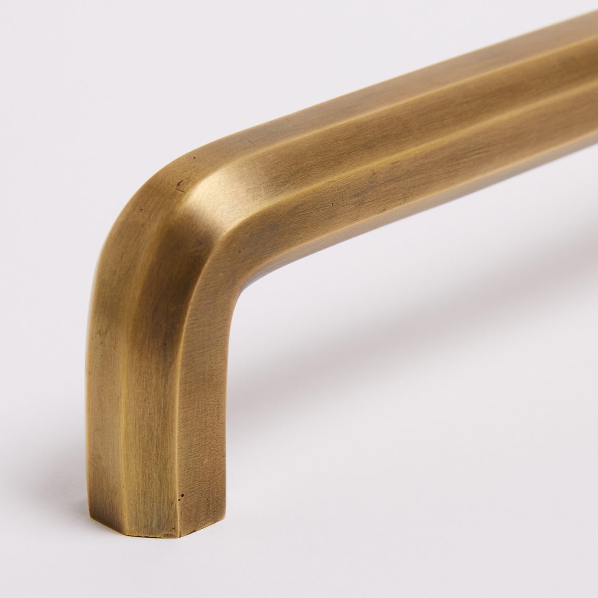 Henley Appliance Pull in acid washed brass, detail
