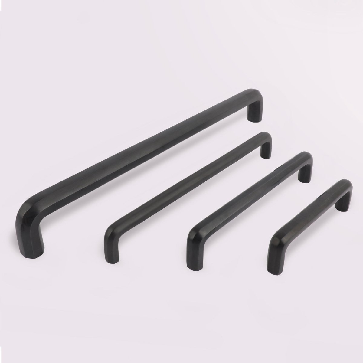 Henley Appliance Pull in scorched black fitted to cabinetry