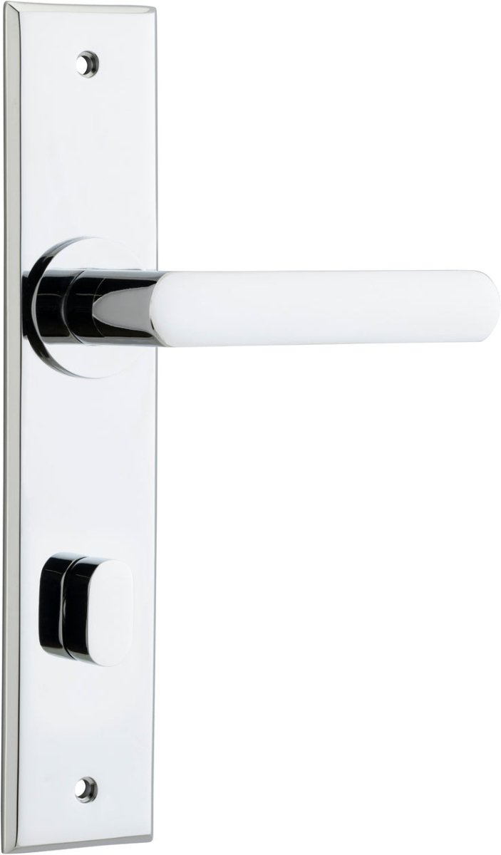 Osaka Lever - Chamfered Backplate - Ella Grace - Iver - Polished Chrome - Door Levers