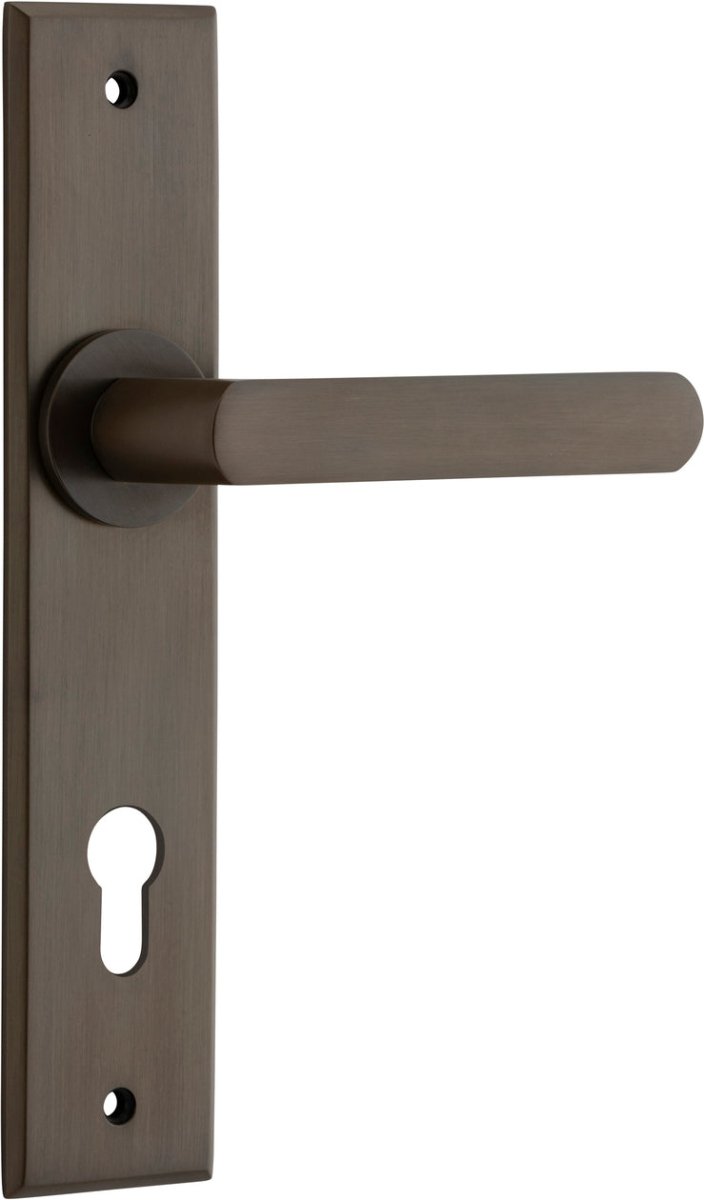 Osaka Lever - Chamfered Backplate - Ella Grace - Iver - Signature Brass - Door Levers