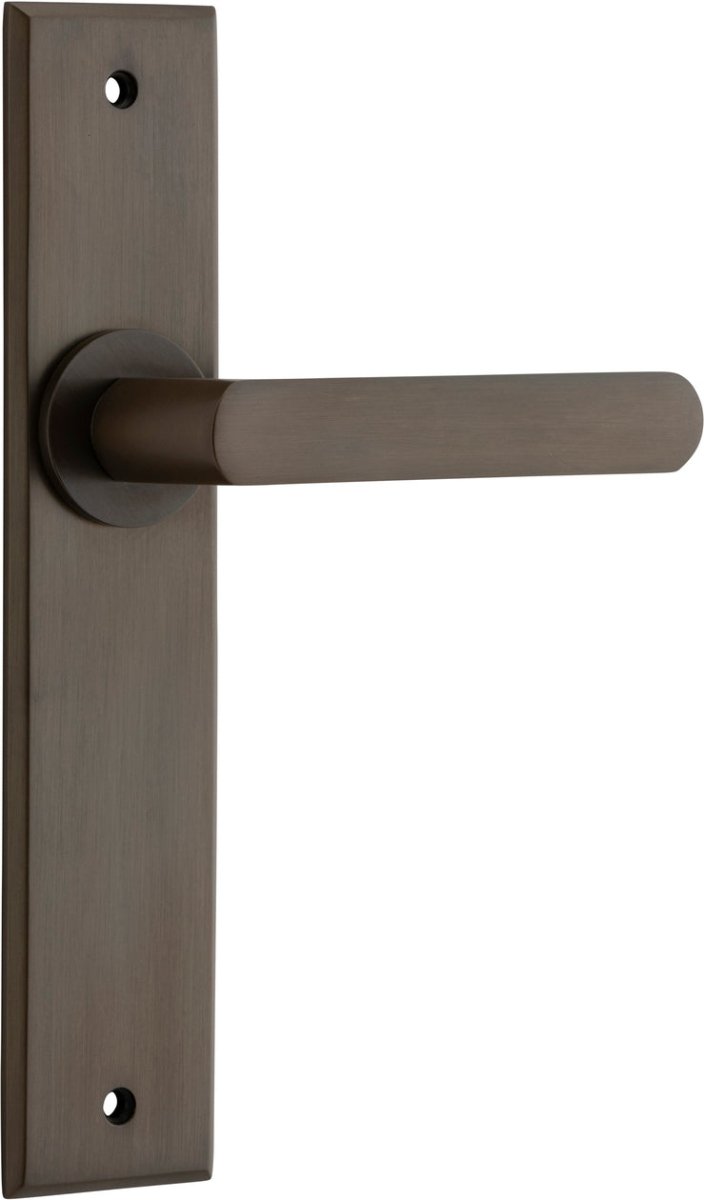 Osaka Lever - Chamfered Backplate - Ella Grace - Iver - Signature Brass - Door Levers