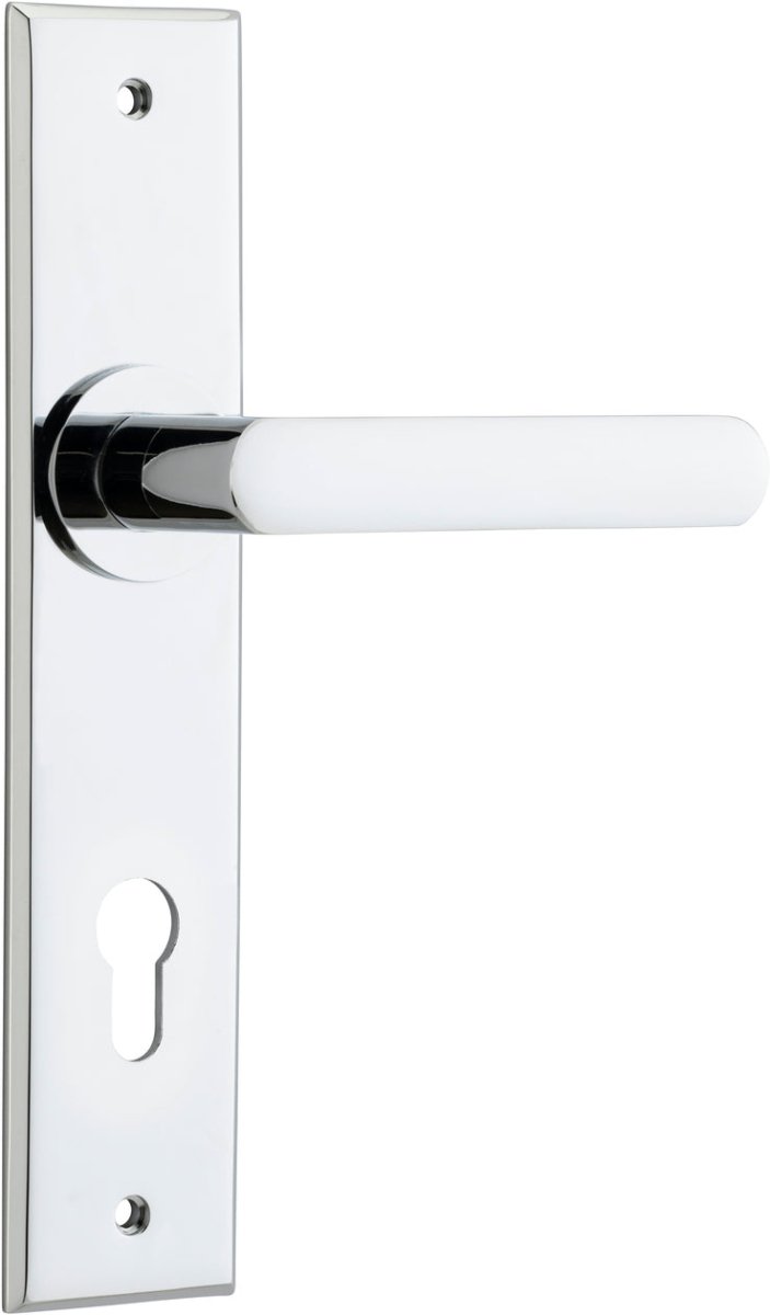 Osaka Lever - Chamfered Backplate - Ella Grace - Iver - Polished Chrome - Door Levers