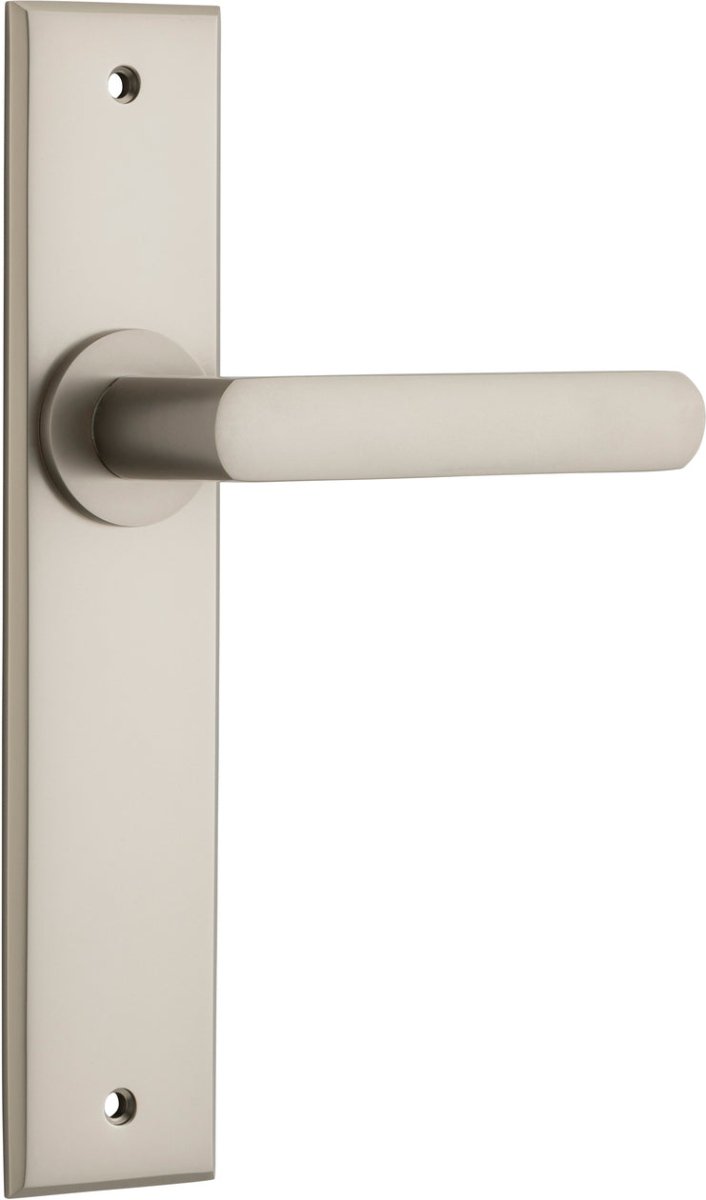 Osaka Lever - Chamfered Backplate - Ella Grace - Iver - Satin Nickel - Door Levers