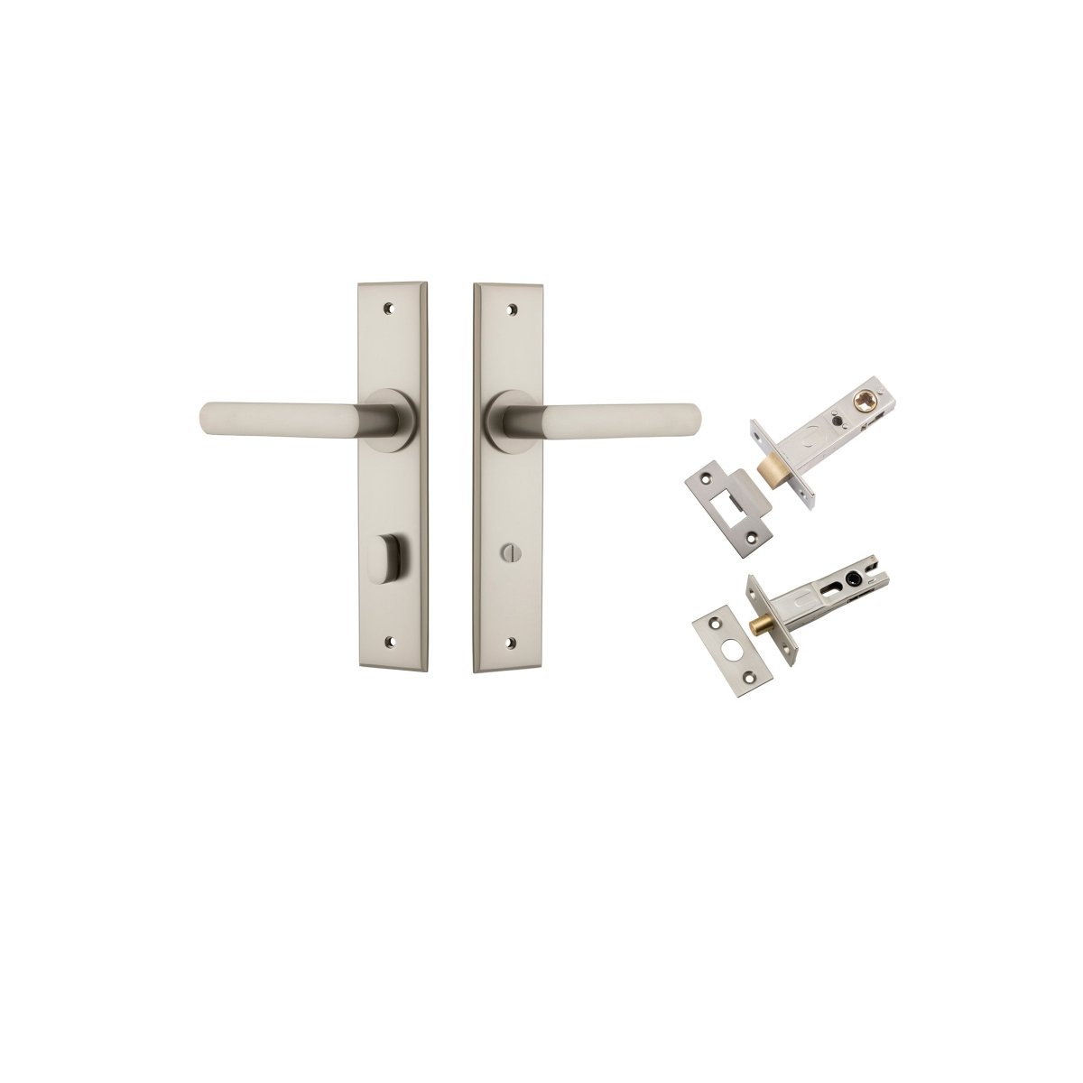 Osaka Lever - Chamfered Backplate - Ella Grace - Iver - Satin Nickel - Door Levers