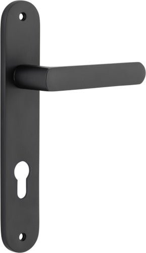 Osaka Lever - Oval Backplate - Ella Grace - Iver - Matt Black - Door Levers