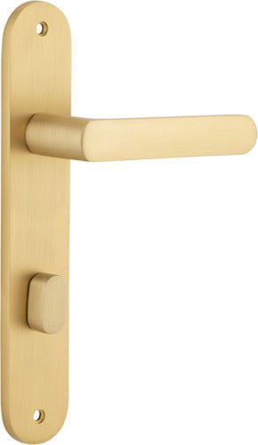 Osaka Lever - Oval Backplate - Ella Grace - Iver - Brushed Brass - Door Levers