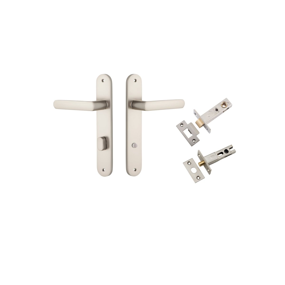 Osaka Lever - Oval Backplate - Ella Grace - Iver - Satin Nickel - Door Levers