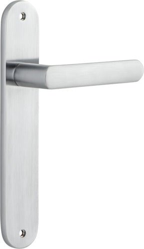 Osaka Lever - Oval Backplate - Ella Grace - Iver - Brushed Chrome - Door Levers