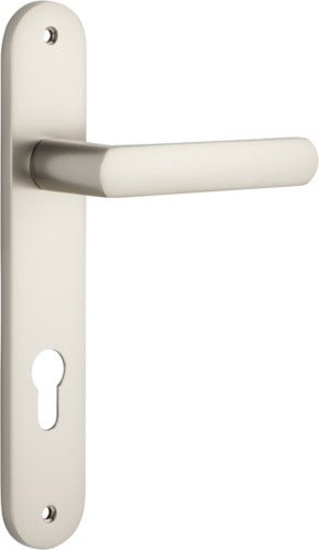 Osaka Lever - Oval Backplate - Ella Grace - Iver - Satin Nickel - Door Levers