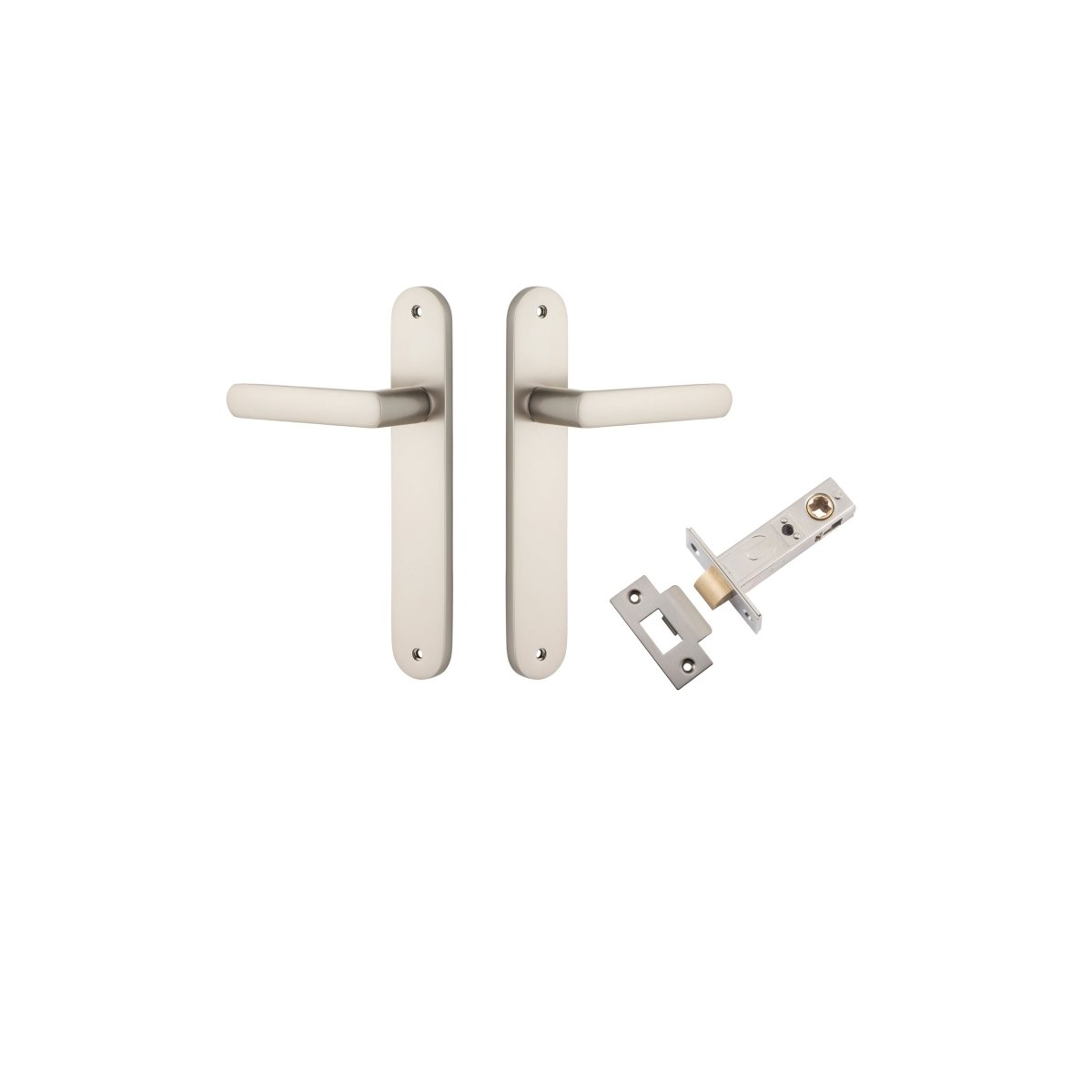 Osaka Lever - Oval Backplate - Ella Grace - Iver - Satin Nickel - Door Levers