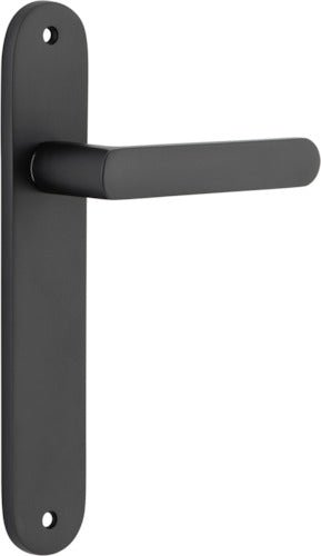 Osaka Lever - Oval Backplate - Ella Grace - Iver - Matt Black - Door Levers