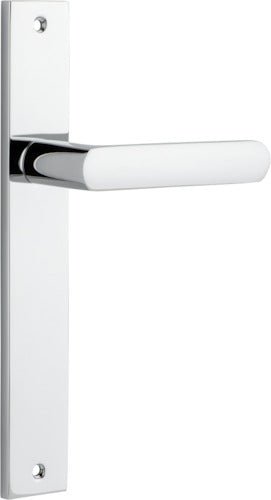 Osaka Lever - Rectangular Backplate - Ella Grace - Iver - Polished Chrome - Door Levers