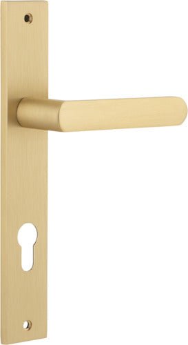 Osaka Lever - Rectangular Backplate - Ella Grace - Iver - Brushed Brass - Door Levers