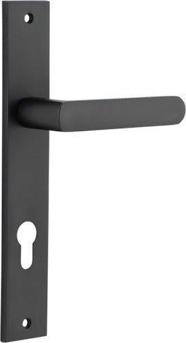 Osaka Lever - Rectangular Backplate - Ella Grace - Iver - Matt Black - Door Levers