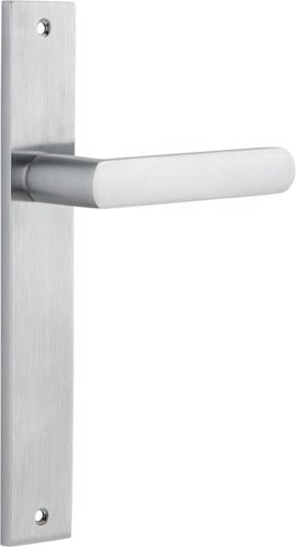 Osaka Lever - Rectangular Backplate - Ella Grace - Iver - Brushed Chrome - Door Levers