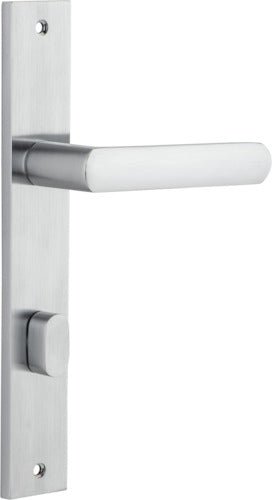 Osaka Lever - Rectangular Backplate - Ella Grace - Iver - Brushed Chrome - Door Levers