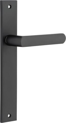 Osaka Lever - Rectangular Backplate - Ella Grace - Iver - Matt Black - Door Levers