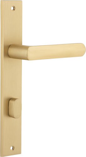 Osaka Lever - Rectangular Backplate - Ella Grace - Iver - Brushed Brass - Door Levers