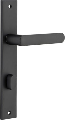 Osaka Lever - Rectangular Backplate - Ella Grace - Iver - Matt Black - Door Levers