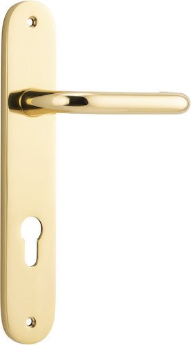 Oslo Oval DDA Compliant - Ella Grace - Iver - Polished Brass - Door Levers