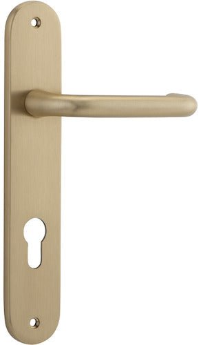 Oslo Oval DDA Compliant - Ella Grace - Iver - Brushed Brass - Door Levers