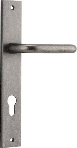 Oslo Rectangular DDA Compliant - Ella Grace - Iver - Distressed Nickel - Door Levers