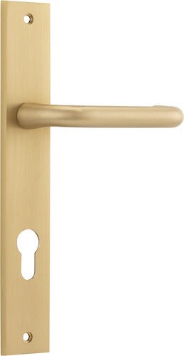 Oslo Rectangular DDA Compliant - Ella Grace - Iver - Brushed Brass - Door Levers