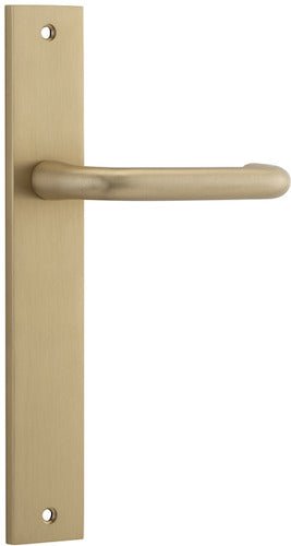 Oslo Rectangular DDA Compliant - Ella Grace - Iver - Brushed Brass - Door Levers