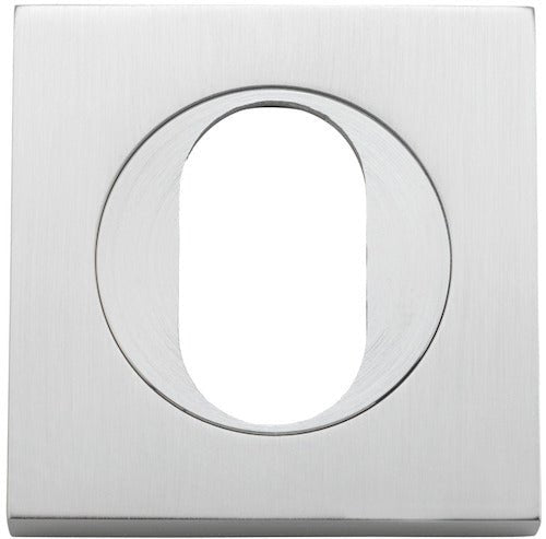 Oval Escutcheon - Square - Ella Grace - Iver - Brushed Chrome - Escutcheons