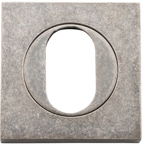 Oval Escutcheon - Square - Ella Grace - Iver - Distressed Nickel - Escutcheons