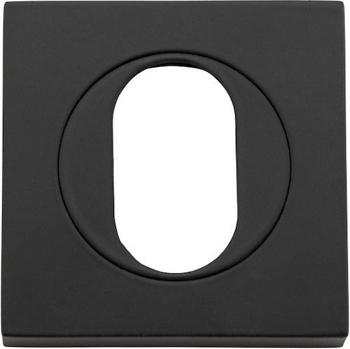 Oval Escutcheon - Square - Ella Grace - Iver - Matt Black - Escutcheons