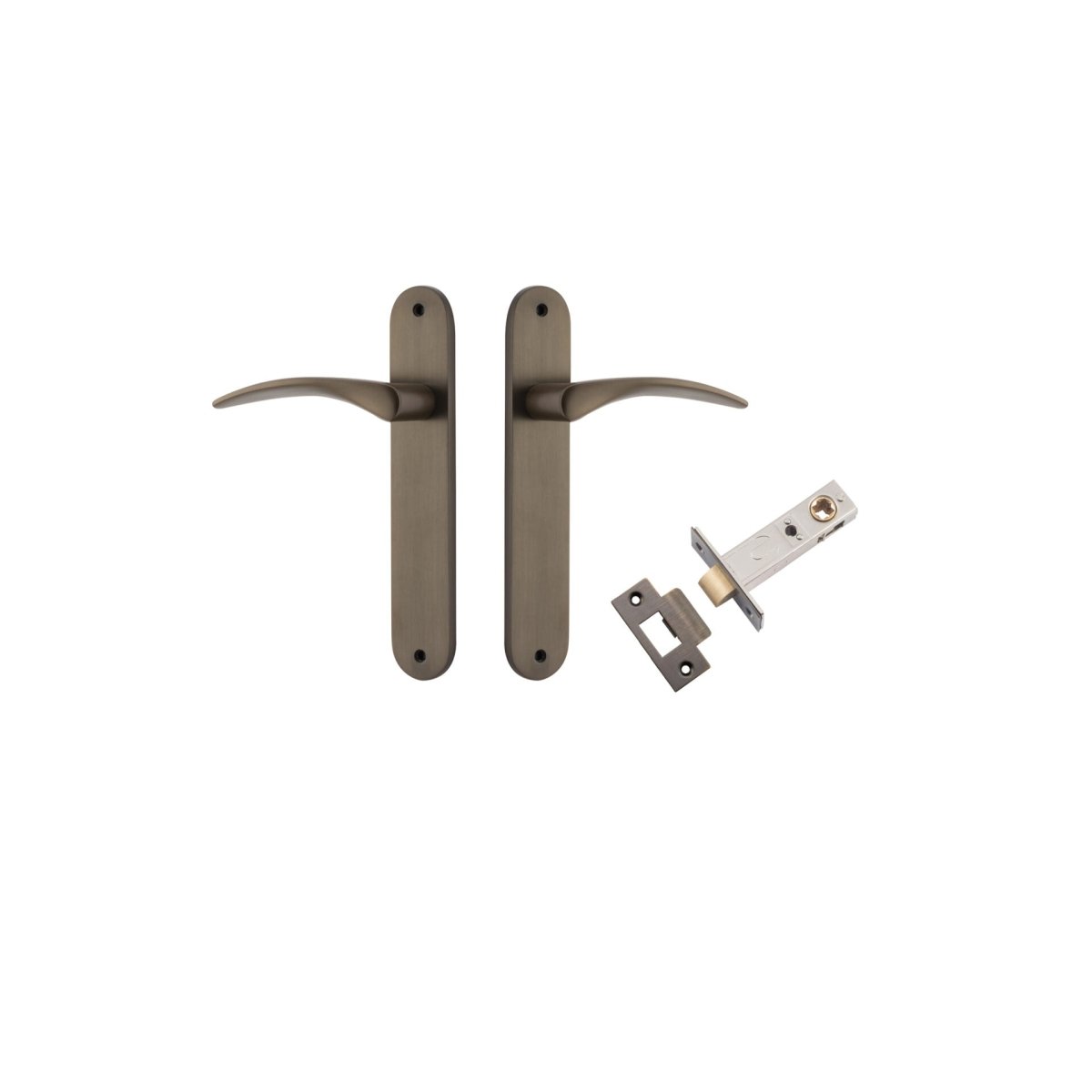 Oxford Lever - Oval Backplate - Ella Grace - Iver - Signature Brass - Door Levers