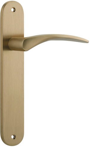 Oxford Lever - Oval Backplate - Ella Grace - Iver - Signature Brass - Door Levers