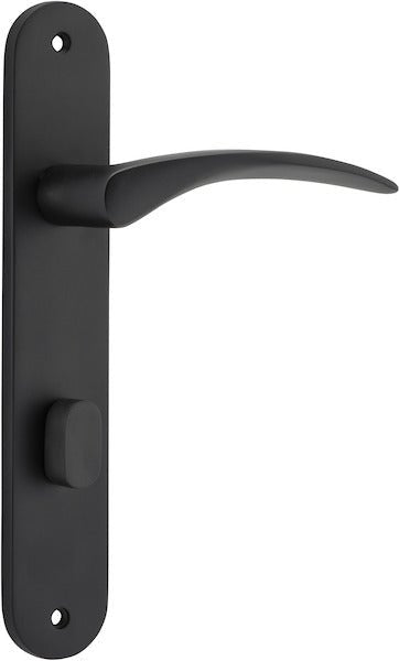 Oxford Lever - Oval Backplate - Ella Grace - Iver - Matt Black - Door Levers