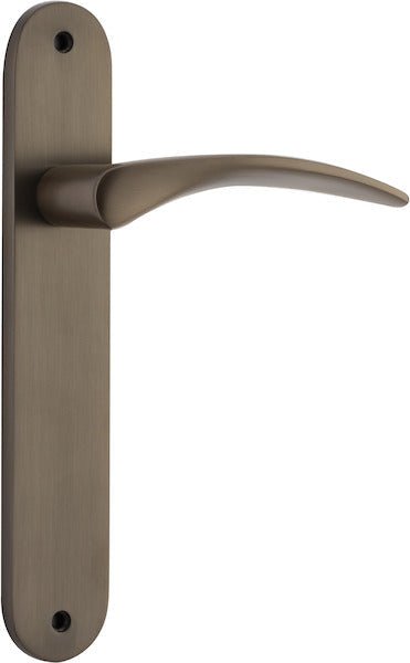 Oxford Lever - Oval Backplate - Ella Grace - Iver - Signature Brass - Door Levers