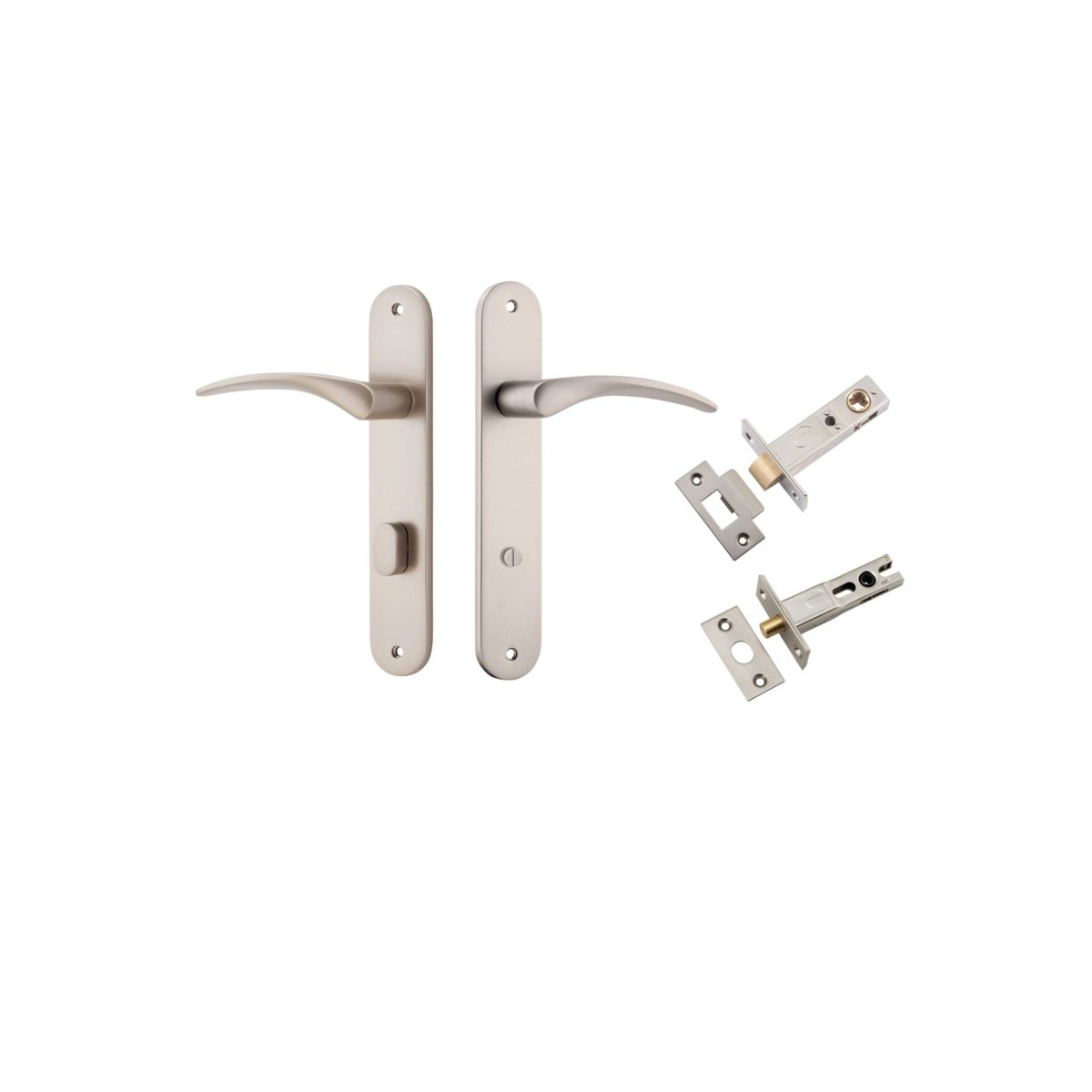 Oxford Lever - Oval Backplate - Ella Grace - Iver - Satin Nickel - Door Levers