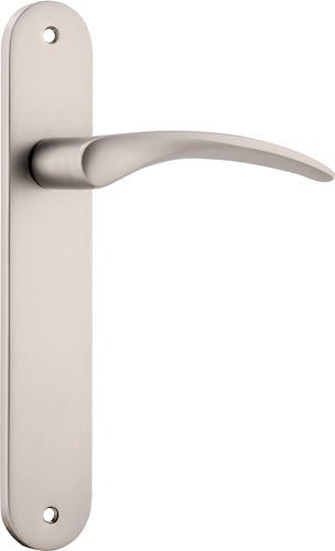 Oxford Lever - Oval Backplate - Ella Grace - Iver - Satin Nickel - Door Levers