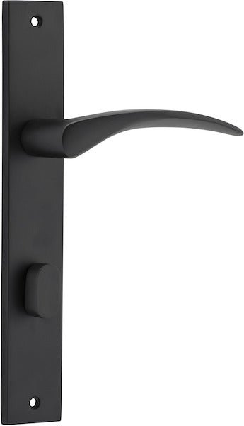 Oxford Lever - Rectangular Backplate - Ella Grace - Iver - Matt Black - Door Levers