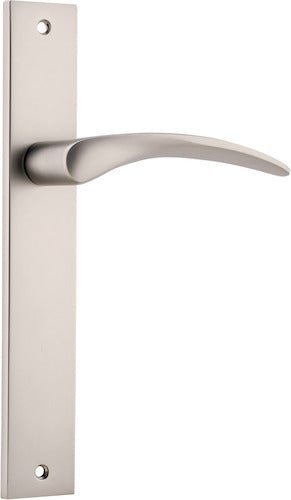 Oxford Lever - Rectangular Backplate - Ella Grace - Iver - Satin Nickel - Door Levers