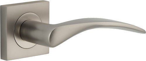 Oxford Lever - Square Rose - Ella Grace - Iver - Satin Nickel - Door Levers