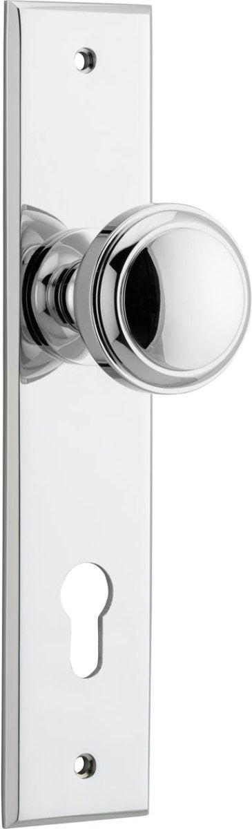 Paddington Knob - Chamfered Backplate - Ella Grace - Iver - Polished Chrome - Door Knobs