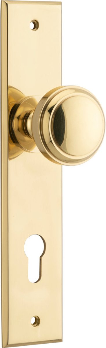 Paddington Knob - Chamfered Backplate - Ella Grace - Iver - Polished Brass - Door Knobs