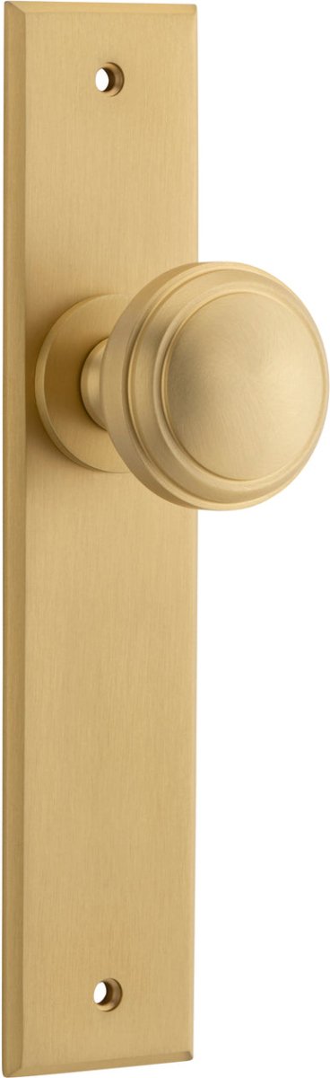 Paddington Knob - Chamfered Backplate - Ella Grace - Iver - Brushed Brass - Door Knobs