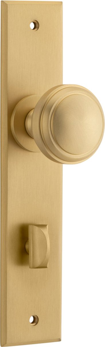 Paddington Knob - Chamfered Backplate - Ella Grace - Iver - Brushed Brass - Door Knobs