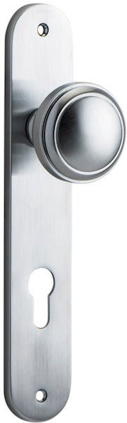 Paddington Knob - Oval Backplate - Ella Grace - Iver - Brushed Chrome - Door Knobs