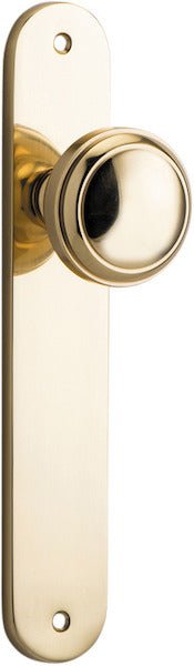 Paddington Knob - Oval Backplate - Ella Grace - Iver - Polished Brass - Door Knobs