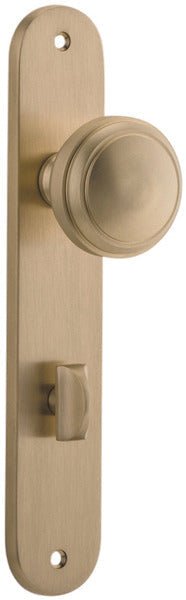 Paddington Knob - Oval Backplate - Ella Grace - Iver - Brushed Brass - Door Knobs